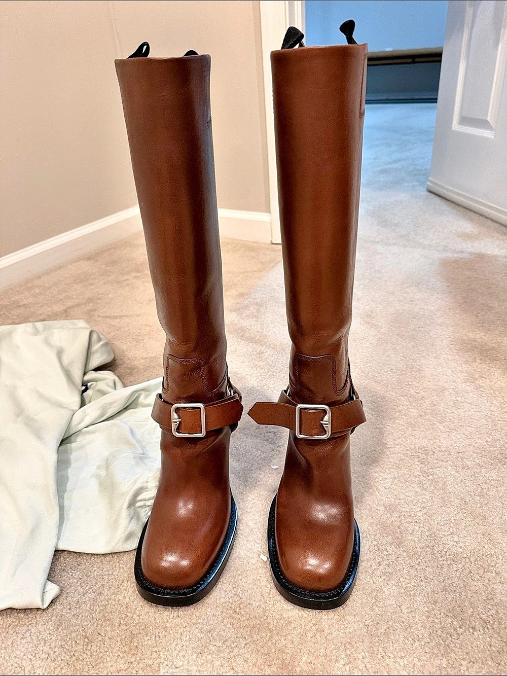 Versace Tall Heeled Boots in Brown EU 36 brand new